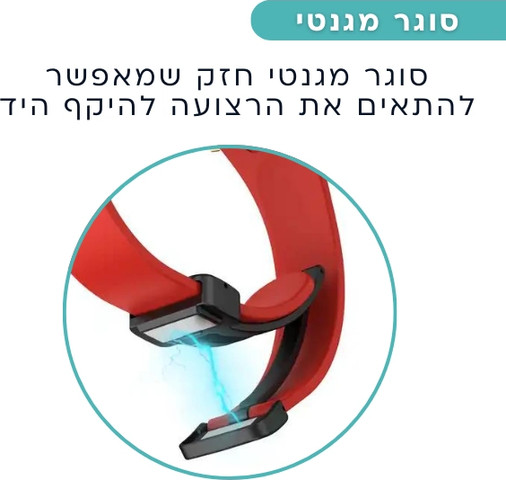 רצועת סיליקון OneClick סוגר מגנטי שחור לשעוני גלקסי ווטש 4/5/6/7 Blue
