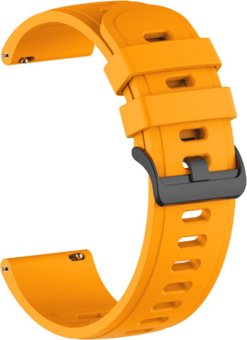 רצועת סיליקון Quick Release 20mm אבזם שחור צבע כתום