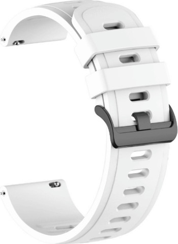 רצועת סיליקון Quick Release 20mm אבזם שחור צבע לבן