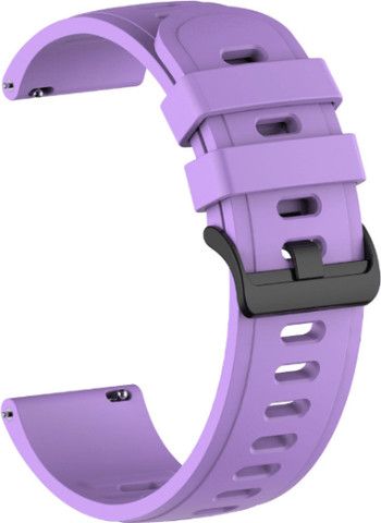 רצועת סיליקון Quick Release 22mm אבזם שחור צבע סגול