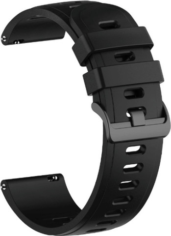 רצועת סיליקון Quick Release 22mm אבזם שחור צבע שחור