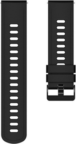 רצועת סיליקון Quick Release 22mm אבזם שחור צבע שחור