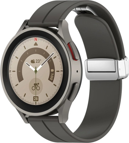 רצועת סיליקון Quick Release 22mm סוגר מגנטי כסוף צבע רצועה Space gray