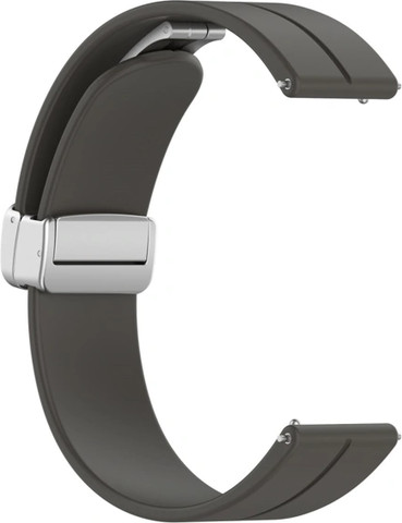 רצועת סיליקון Quick Release 22mm סוגר מגנטי כסוף צבע רצועה Space gray