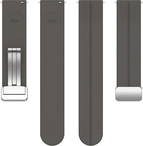 רצועת סיליקון Quick Release 22mm סוגר מגנטי כסוף צבע רצועה Space gray