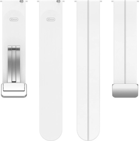 רצועת סיליקון Quick Release 22mm סוגר מגנטי כסוף צבע רצועה White