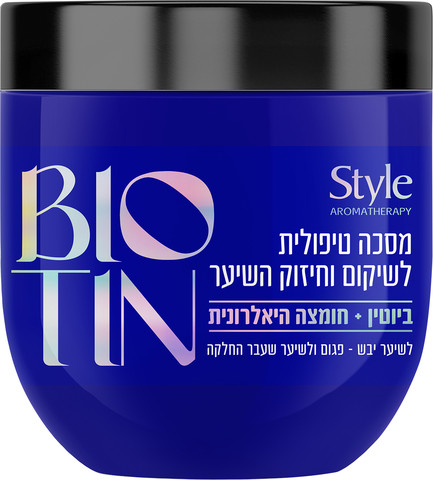 מסכה טיפולית לחיזוק ושיקום השיער ביוטין וחומצה היאלרונית