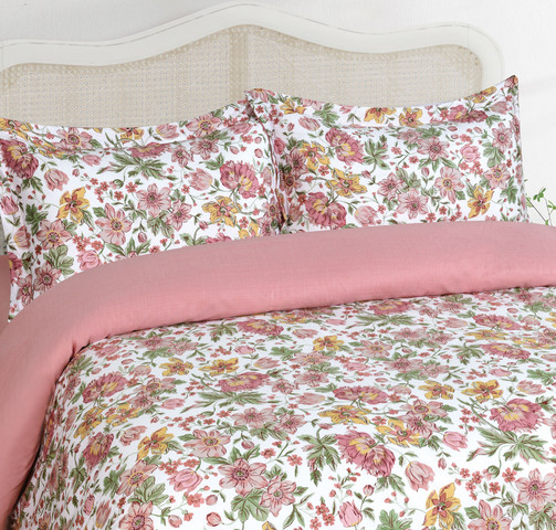 סט מצעים נוער- דגם Lambton Garden- סט מצעים סאטן Laura Ashley