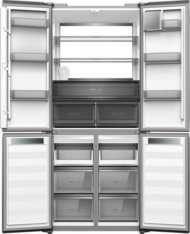 מקרר 4 דלתות מקפיא תחתון 502 ליטר נטו Electra EL5070N קו אפס עם ארונות מטבח - גימור נירוסטה