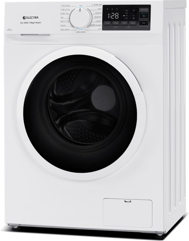 מכונת כביסה פתח חזית 10 ק"ג Electra EL1000 עם מנוע Inverter במהירות 1400 סל"ד - צבע לבן