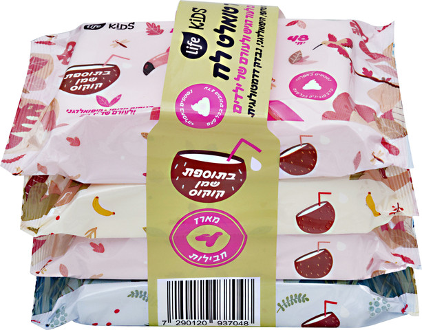 מגבוני נייר טואלט לח בתוספת שמן קוקוס KIDS