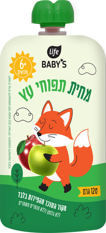 לייף בייביז מחית תפוחי עץ סקוויז