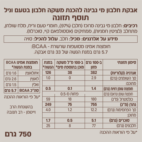 אבקת חלבון וניל