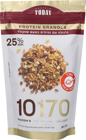 גרנולה חלבון עם נטיפי שוקולד