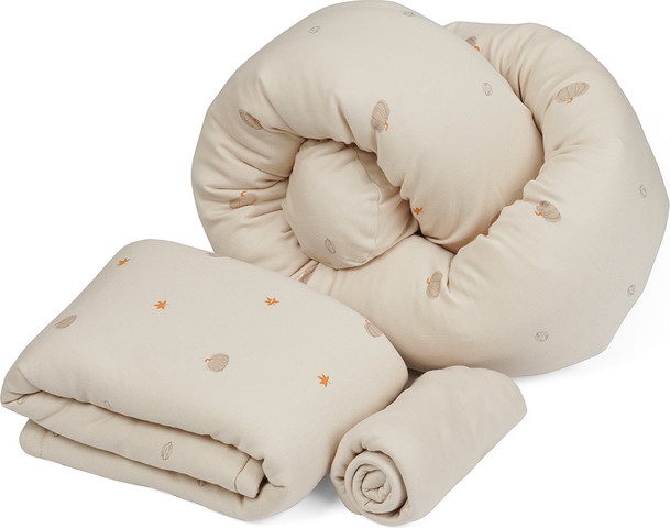 סט מצעים לעריסה נצמדת ליין גינה אורבנית – Open Side Crib Set