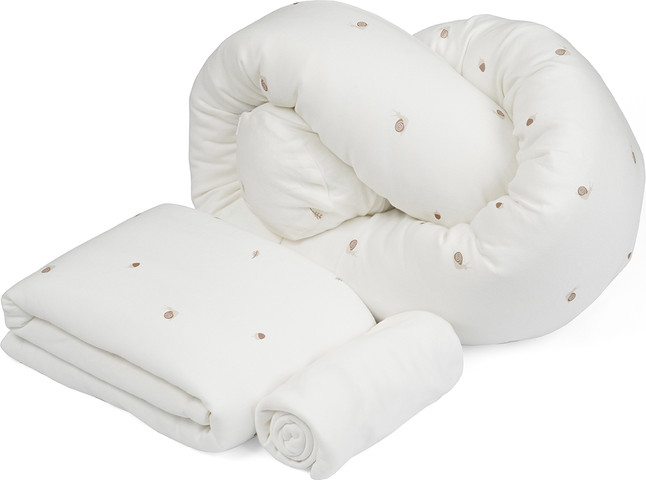 סט מצעים לעריסה נצמדת ליין גינה אורבנית – Open Side Crib Set