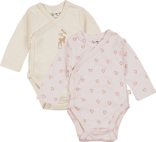 מארז זוג בגדי גוף מודפס בנות – Baby Body Suit 2 PCS