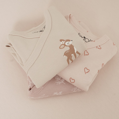 מארז זוג בגדי גוף מודפס בנות – Baby Body Suit 2 PCS