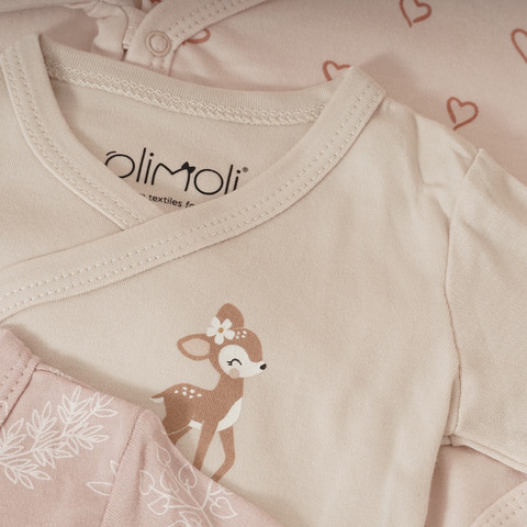 מארז זוג בגדי גוף מודפס בנות – Baby Body Suit 2 PCS