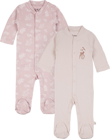 מארז זוג אוברולים מודפס בנות – Baby Coverall 2 PCS