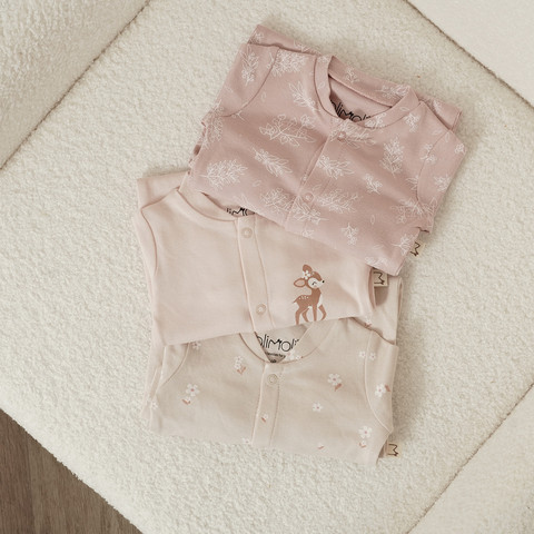 מארז זוג אוברולים מודפס בנות – Baby Coverall 2 PCS