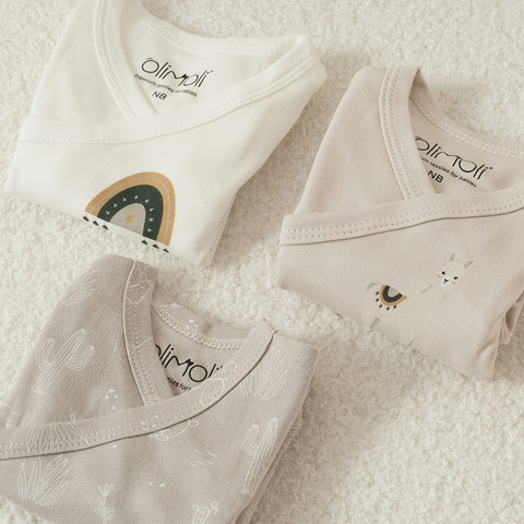 מארז זוג בגדי גוף מודפס יוניסקס – Baby Body Suit 2 PCS