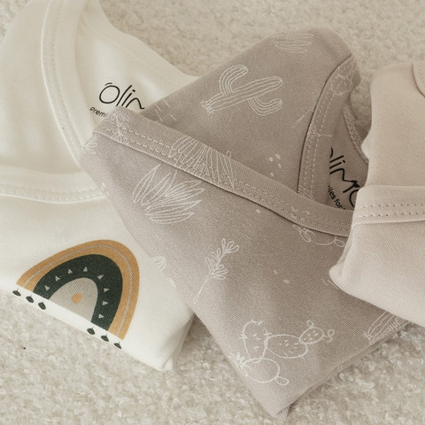 מארז זוג בגדי גוף מודפס יוניסקס – Baby Body Suit 2 PCS