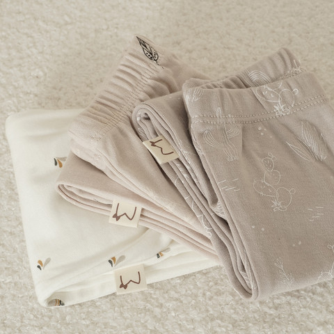 מארז זוג רגליות מודפס יוניסקס – Baby Leggings 2 PCS