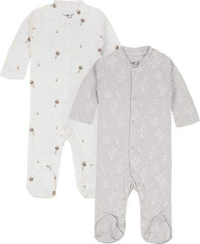 מארז זוג אוברולים מודפס יוניסקס – Baby Coverall 2 PCS