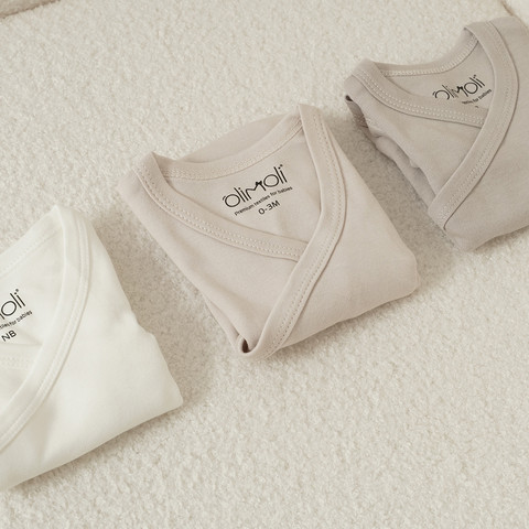 מארז שלישיית בגדי גוף חלק יוניסקס – Baby Body Suit 3 PCS