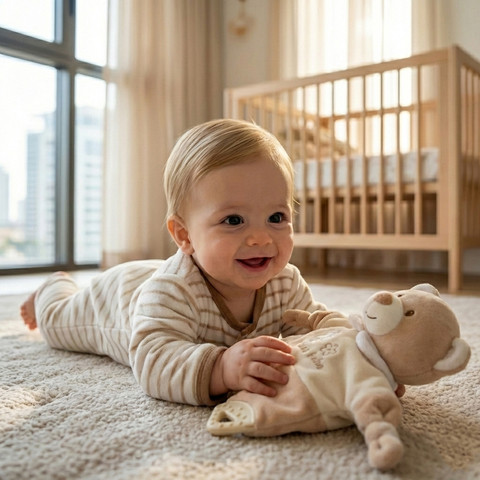 שמיכה עם רעשן ונשכן - Soft Touch™ Blanket With Rattle