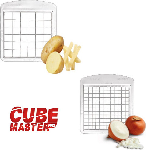 קוצץ ירקות ופירות CUBE MASTER PRO הכולל 2 להבים ומגירה שחור/זהב