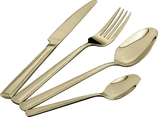 סט סכו"ם  מהודר 24 חלקים 18/10 עיטורי שוליים FIGARO CHAMPAGNE מבית Food appeal