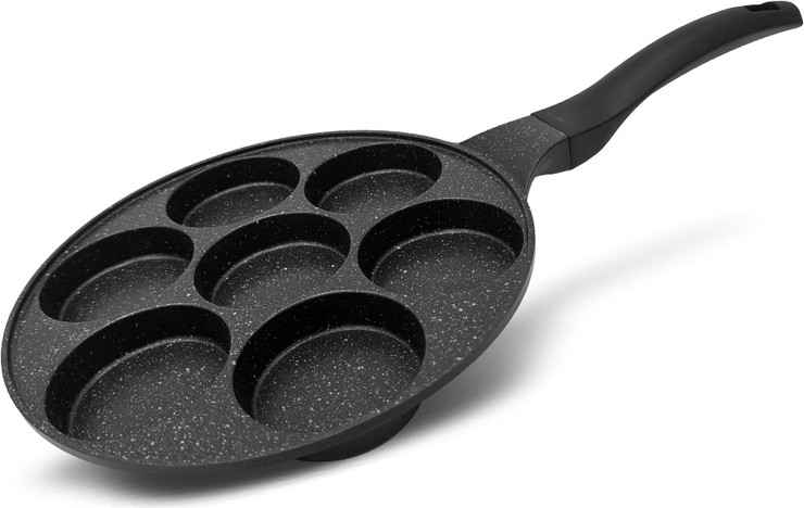 מחבת 26 ס"מ 7 שקעים עמוקים להכנת פנקייק יפני BLACK MARBLE מבית Fooda appeal