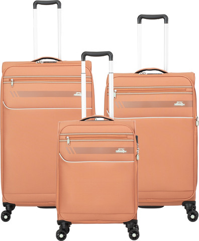 סט 3 מזוודות בד פרמיום קלות במיוחד דגם B-lite II מבית חברת היוקרה Slazenger צבע כתום