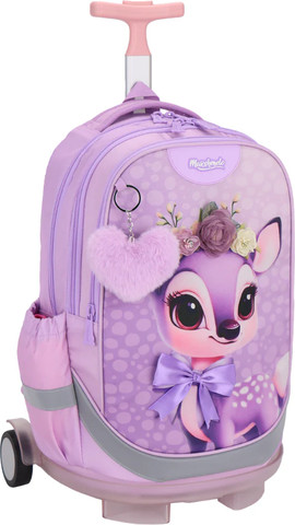מארז תיק אורתופדי 9 ב 1 כולל עגלה דגם איילה Dramland Deluxe מבית Marshmelo צבע סגול