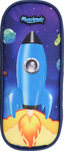 סט 9 ב 1 תיק בית ספר כולל עגלת טרולי דגם חללית Dramland Deluxe מבית Marshmelo כחול