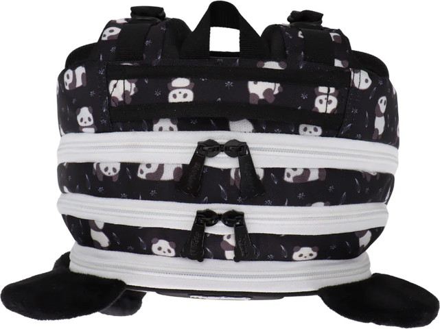 תיק בית ספר אורטופדי 3 תאים עם קלמר תואם דגם פנדה מבית  marshmelo | Dreamland שחור