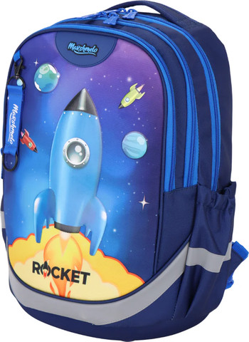 תיק בית ספר אורטופדי 3 תאים עם קלמר תואם דגם Rocket מבית  marshmelo | Dreamland כחול