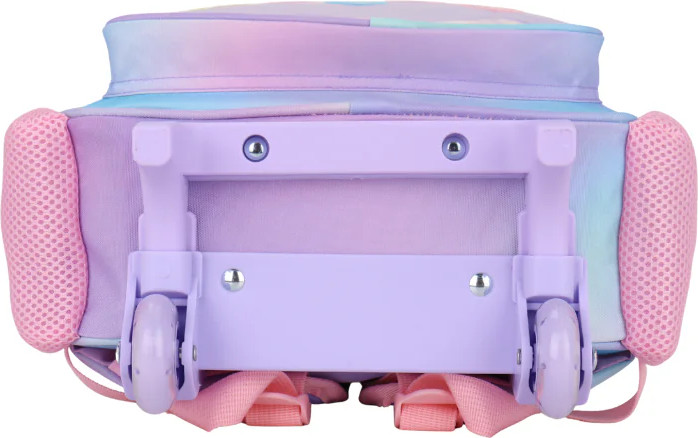 סט תיק גן עם טרולי מובנה 5 ב 1 דגם לב שקוף מסדרת Dreamland Trolly set מבית Marshmelo צבע ורוד