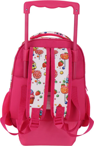 סט תיק גן עם טרולי מובנה 5 ב 1 דגם גלידה מסדרת Dreamland Trolly set מבית Marshmelo פוקסיה