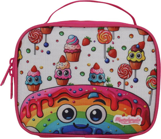 סט תיק גן עם טרולי מובנה 5 ב 1 דגם גלידה מסדרת Dreamland Trolly set מבית Marshmelo פוקסיה