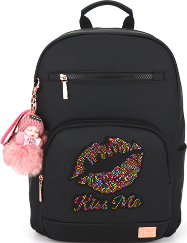 תיק גב חצי אורטופדי לבית הספר Soft Glam Lite מבית Air Bear עיצוב נשיקה