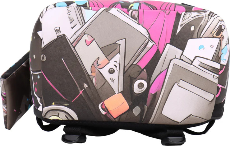 תיק מרופד + קלמר דגם מליונר מסדרת Hype City מבית Marshmelo אפור