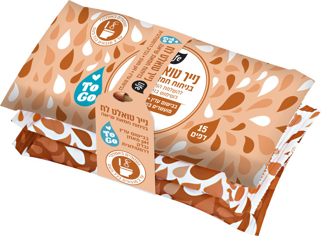 נייר טואלט לח TO GO בניחוח חמאת שיאה