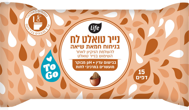נייר טואלט לח TO GO בניחוח חמאת שיאה