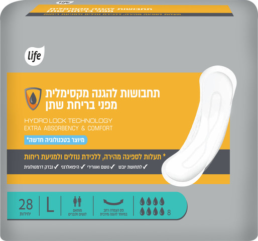תחבושות להגנה מקסימלית מפני בריחת שתן לנשים ולגברים