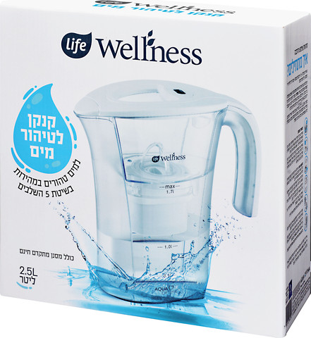 וולנס קנקן מים 2.5 ליטר עם סופר ופילטר