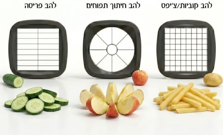 מנדולינה אנכית 3 ב- 1 קוצץ חותך ופורס מקצועי שחור Cube