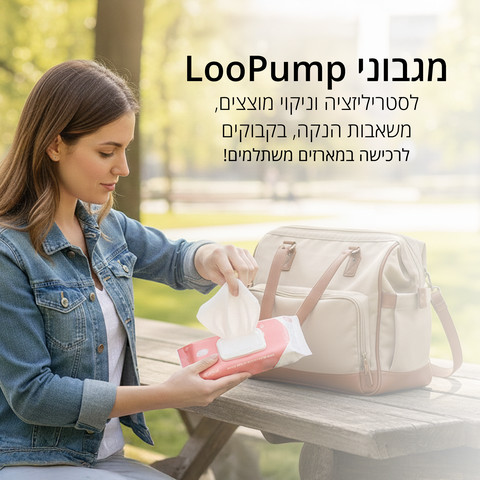 מגבונים לניקוי אביזרים וחלקי משאבה (20 מארזים) LooPump